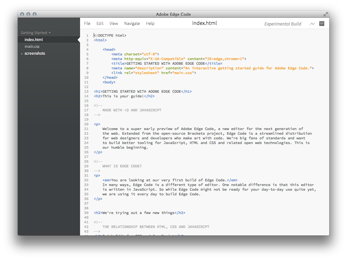 Html Css Javascript コーディングツール Adobe Edge Code Preview を使ってみました Developers Io