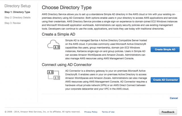 AWS_Directory_Service_Console