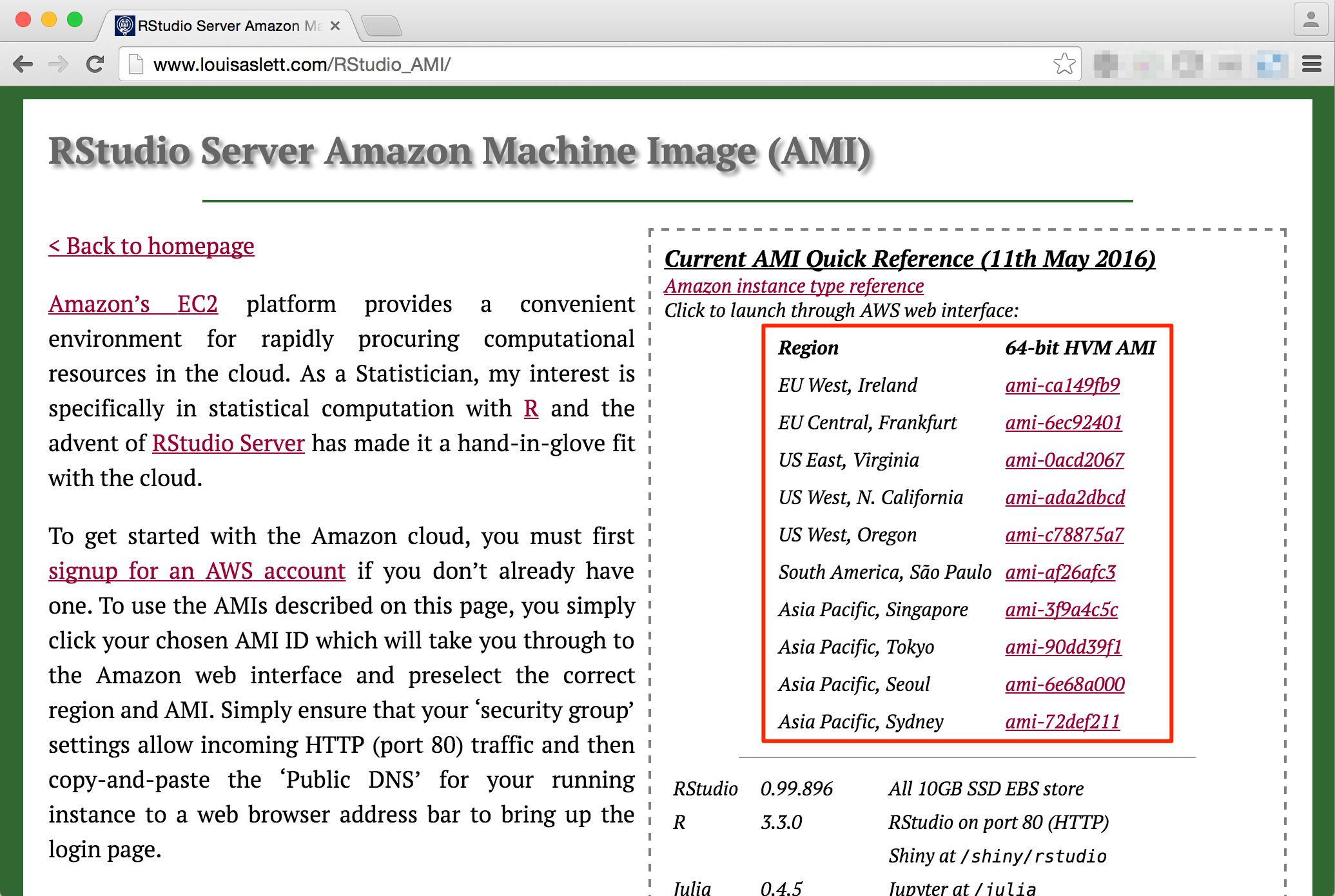 Rstudio Serverを専用amiから一発で構築する Developersio