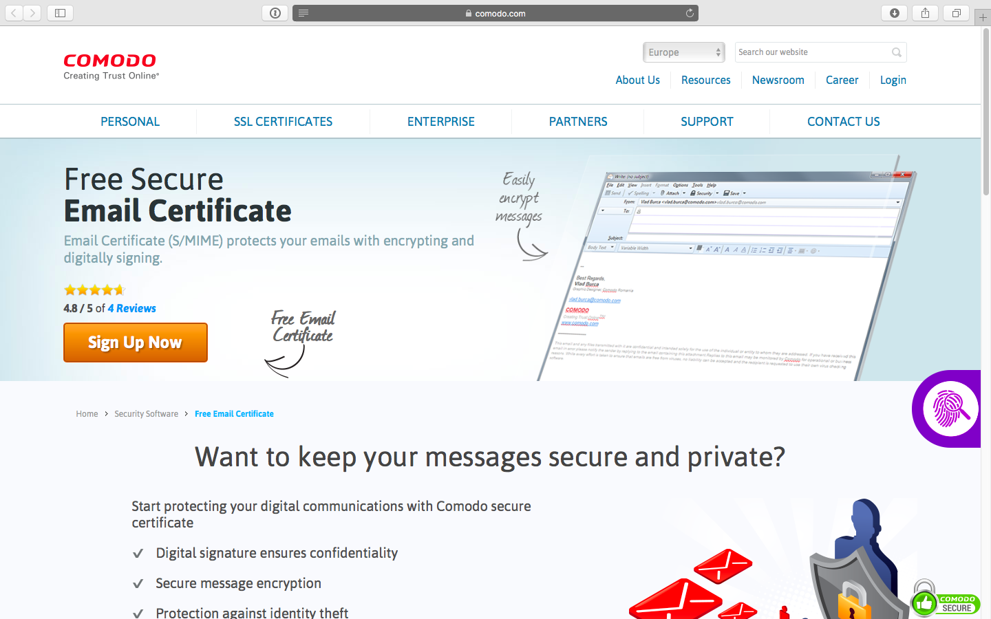 Comodo email certificate retropie winscp