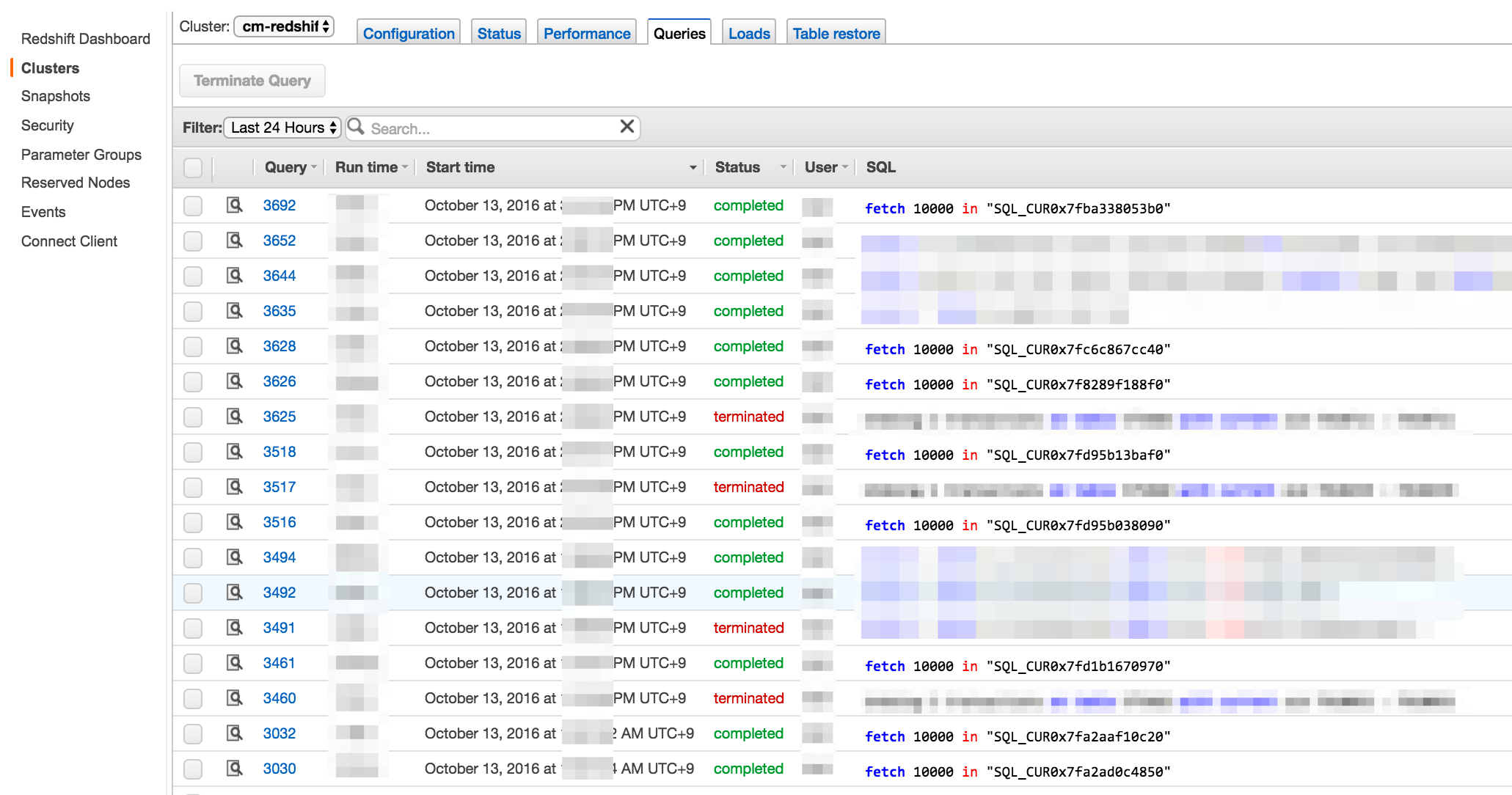 Amazon Redshift カーソルの定義内容を確認 Sqlクエリログ詳細情報を取得する Developersio