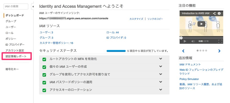 認証情報