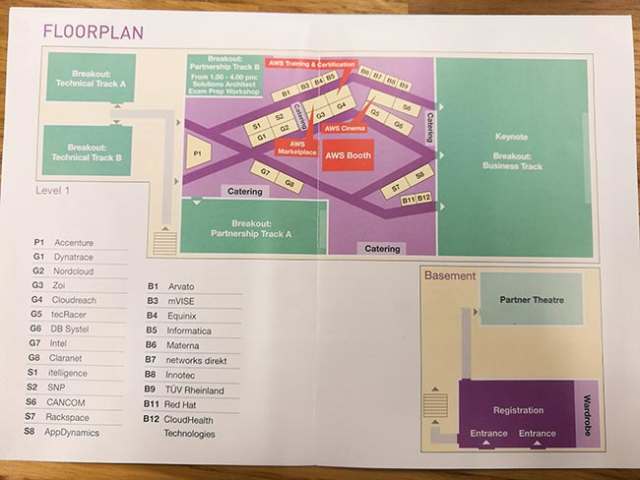 Floor plan of event