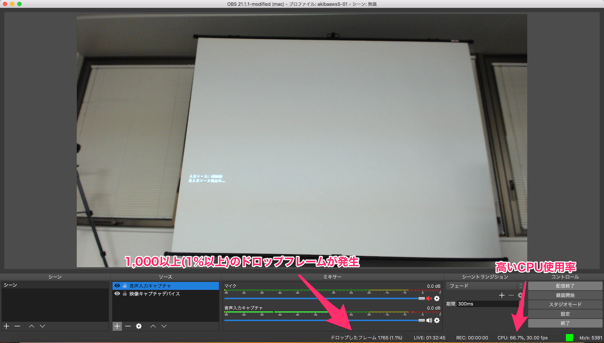 Macbook Pro Retina 13 Inch Early 15 からobs Studioでライブ配信する際の最適パラメータを探求してみた Developers Io