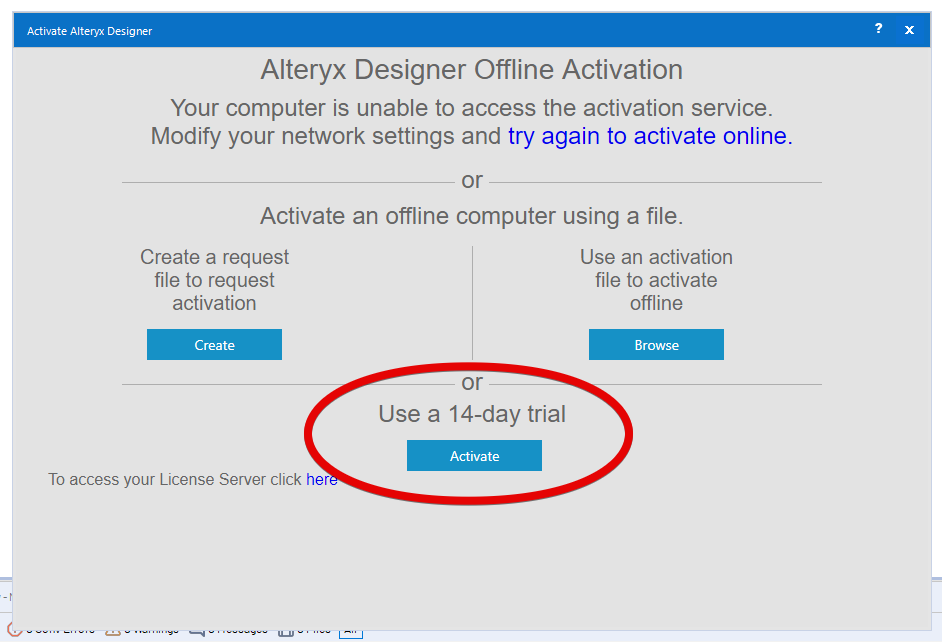 Alteryx Designerのトライアル版をオンライン オフライン環境でアクティベーションしてみた Developersio