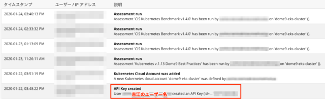 小ネタ Dome9でapiキーを作成した人をつきとめる方法 System Audit Trailを使ってみた Developersio