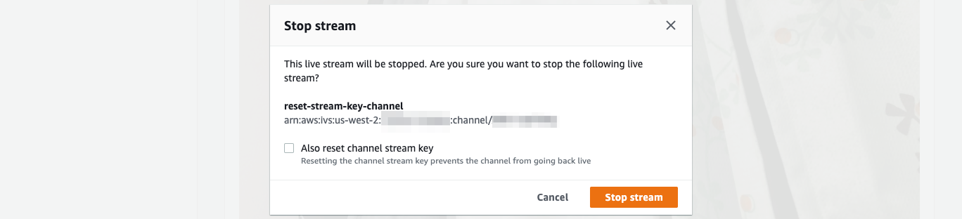 Amazon Interactive Video Service Amazon Ivs でストリームキーをリセットしてみた Developers Io