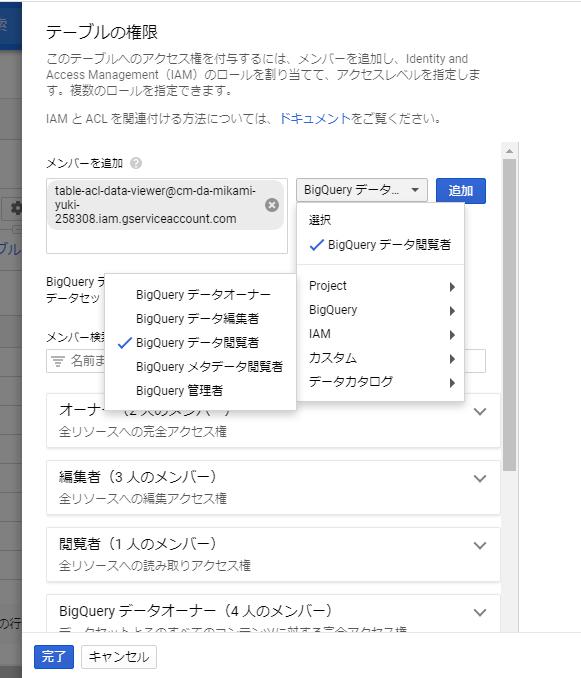 BigQuery でテーブルレベルのアクセス制御（テーブル ACL ）ができるようになったので挙動を確認してみた Developers.IO