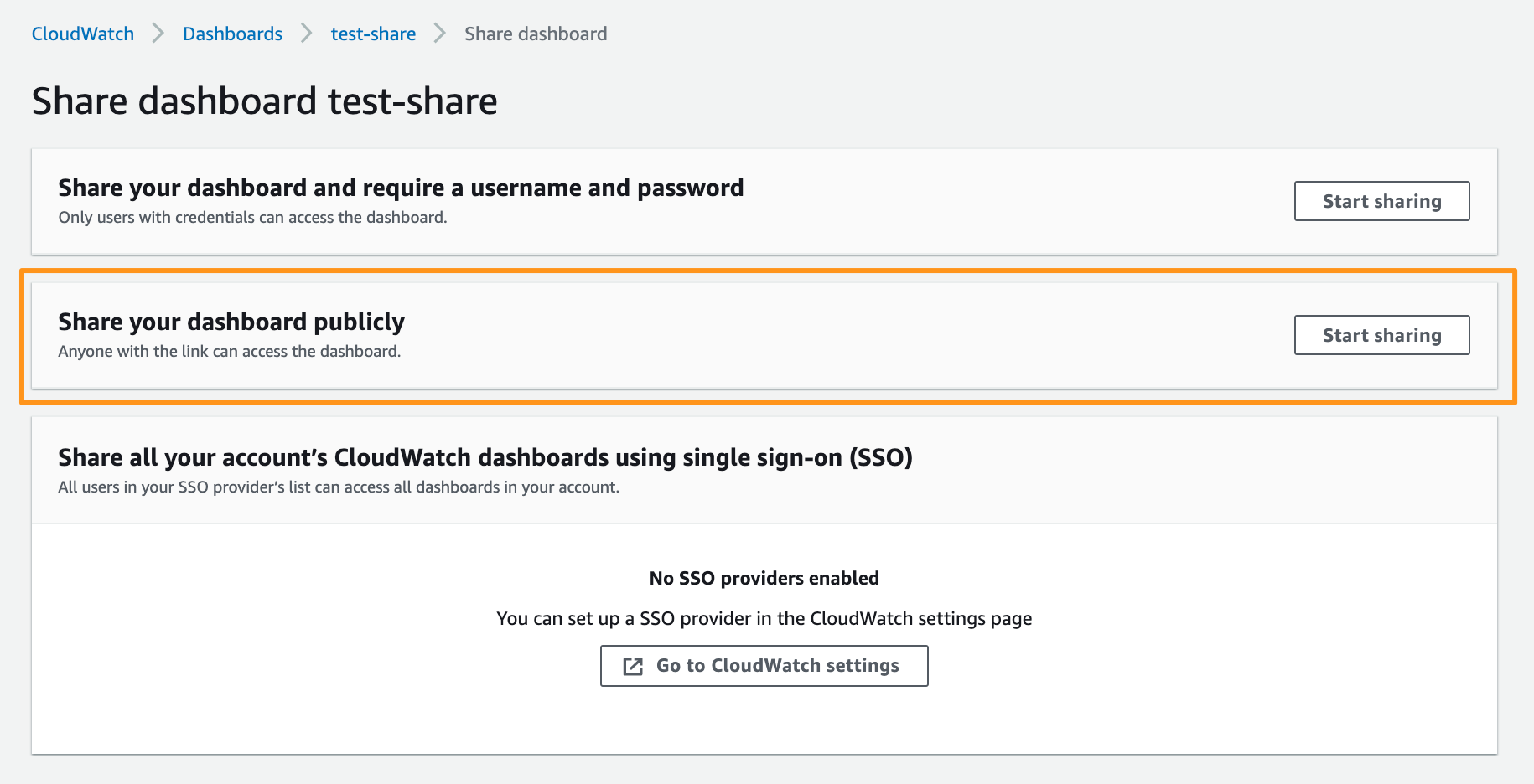 アップデート Iam ユーザー不要 Amazon Cloudwatch ダッシュボードが共有可能になりました Developersio