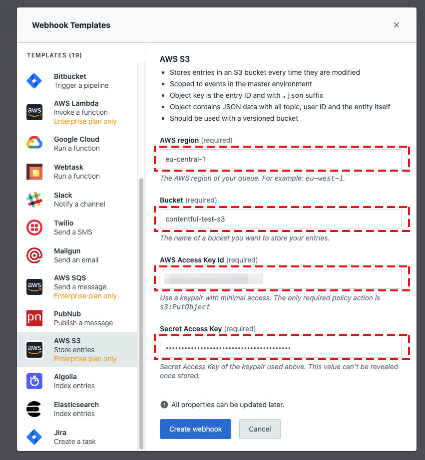 Contentful s3 plugin
