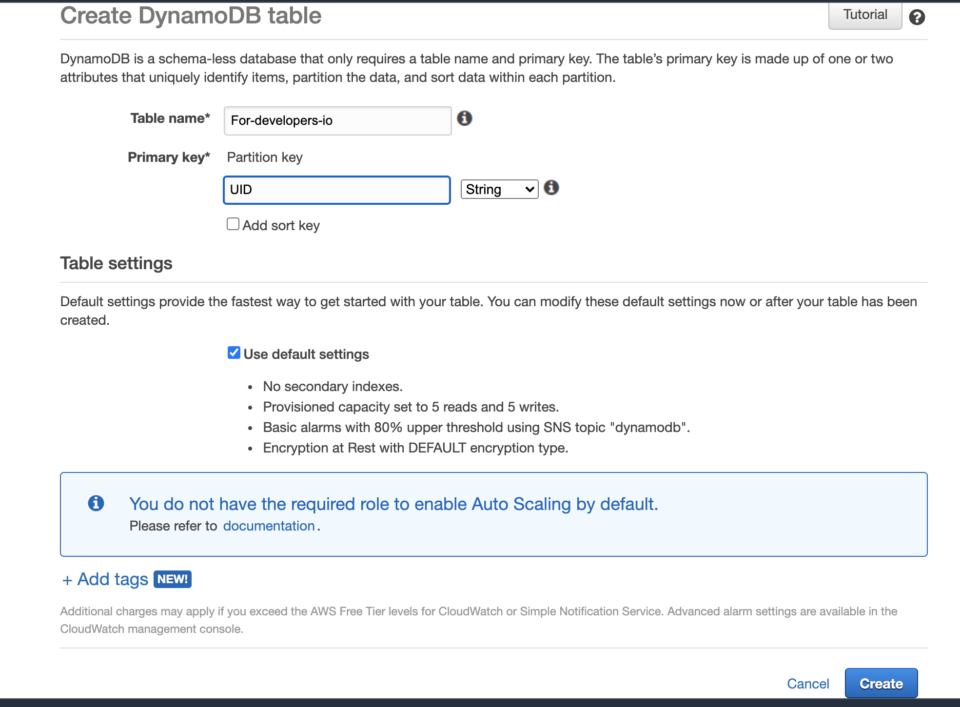 node.js local dynamodb documentclient