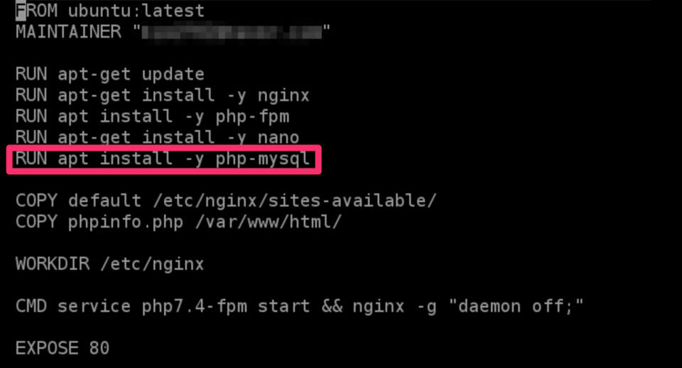 Запустить контейнер с ubuntu используя dockerfile собрать связку nginx php fpm в одном контейнере