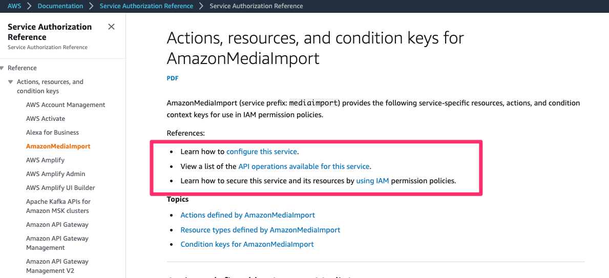 Actions__resources__and_condition_keys_for_AmazonMediaImport_-_Service_Authorization_Reference